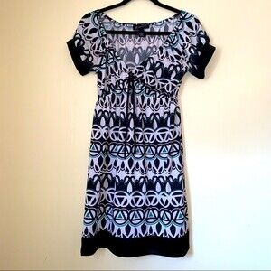 INC Mid length Greek pattern Dress Chic Size Medium